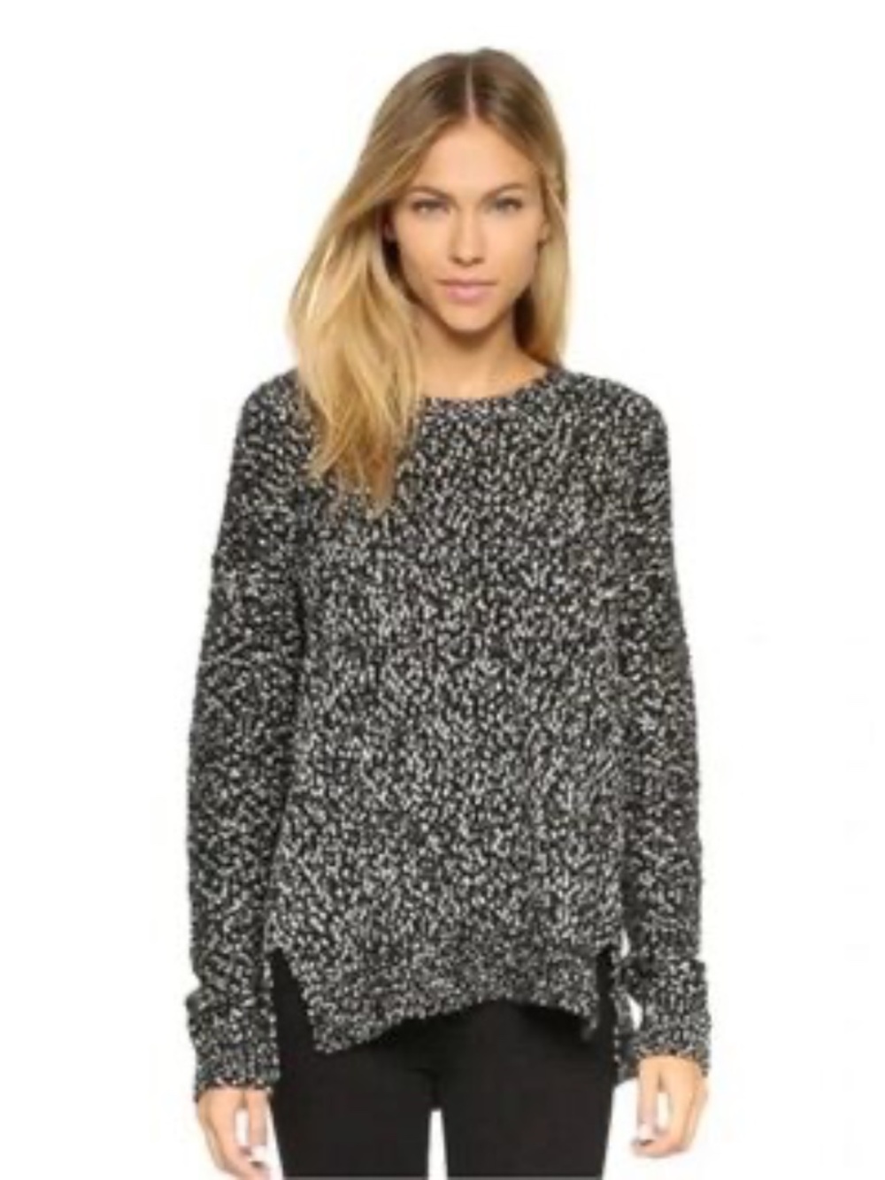 Vince Black and White Crew Neck Sweater